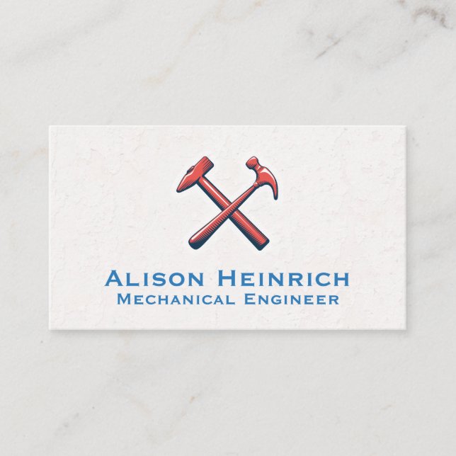 Crossed Hammers Icon | Texture Wall Business Card (Front)