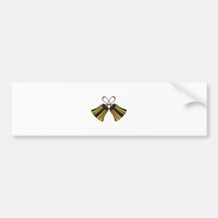 Crossed Handbells Bumper Sticker