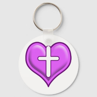 Crossed Hearts Logo Design Key Ring