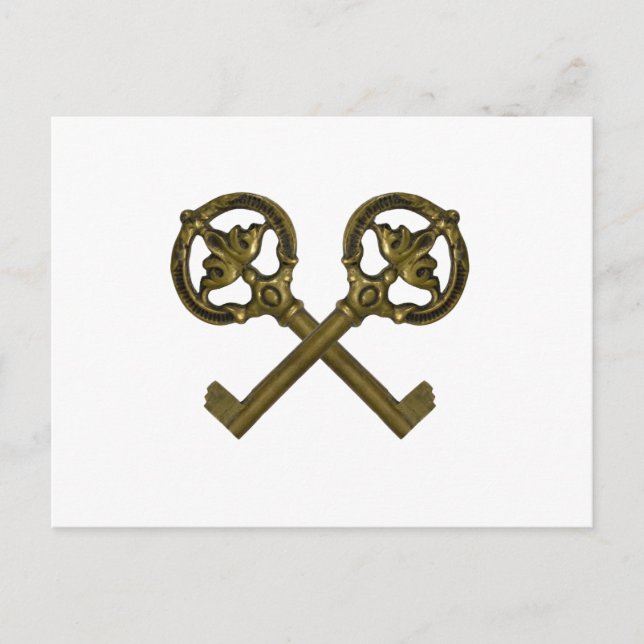 crossed keys postcard (Front)