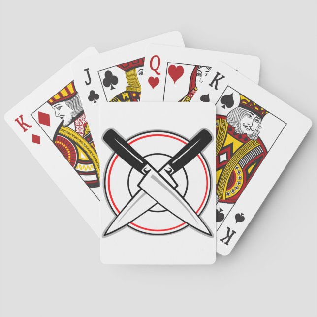 Crossed Knives on Plate Playing Cards (Back)