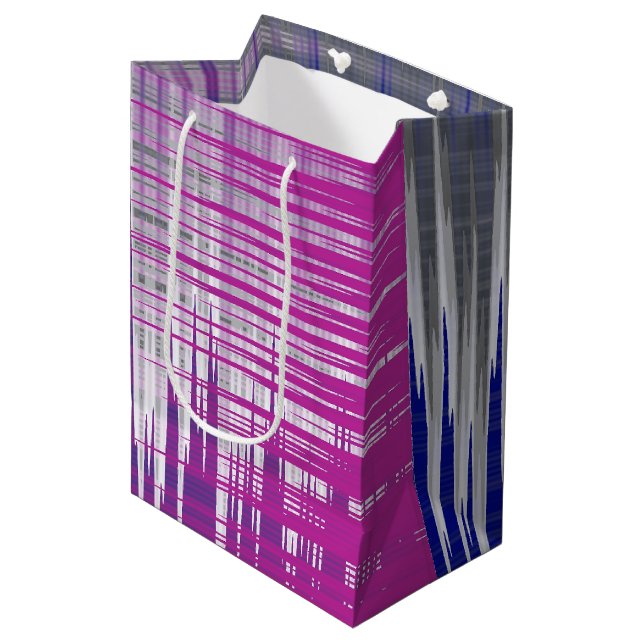 crossed lines medium gift bag (Front Angled)