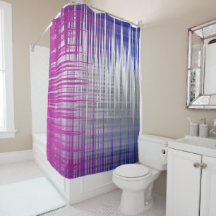 crossed lines shower curtain