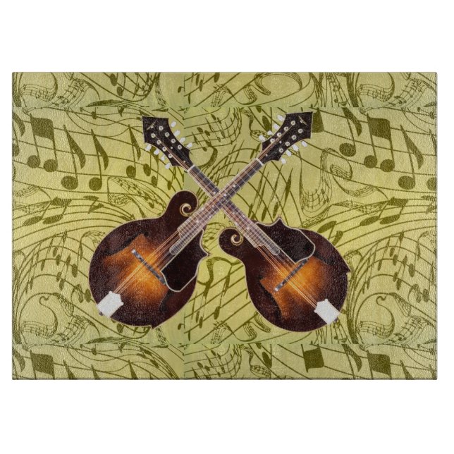 CROSSED MANDOLINS-CUTTING BOARD (Front)