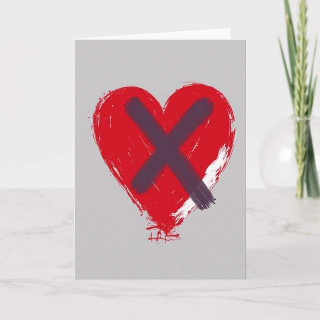 Crossed Out Heart Card (Front)
