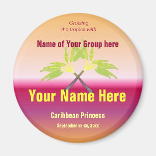 Crossed Palms Personalized Magnet