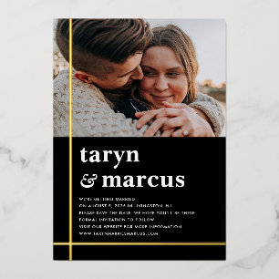 Crossed Path FOIL Wedding Save The Date Card
