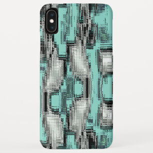 Crossed pixelated lines forming abstract squares Case-Mate iPhone case