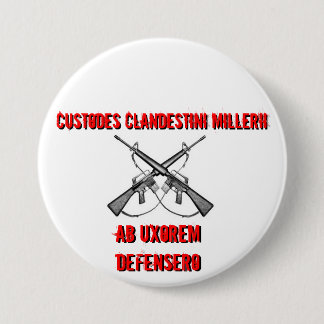 Crossed rifles, Custodes Clandestini Millerii, ... 7.5 Cm Round Badge