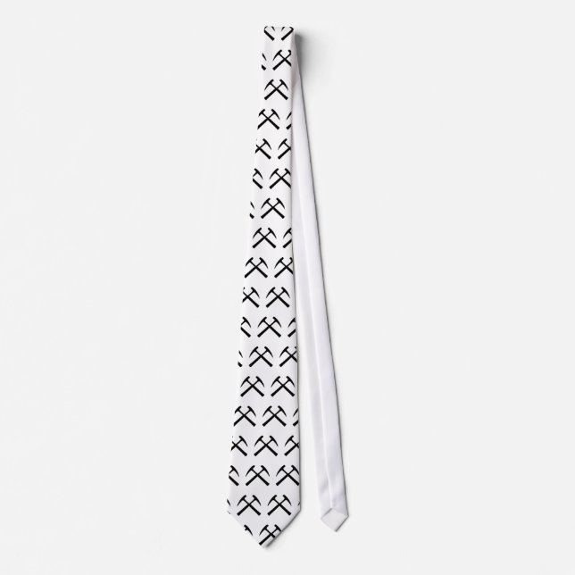 Crossed Rock Hammers Tie (Front)