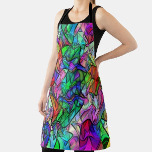 Crossed ropes hidden by some coloured awning fabri apron