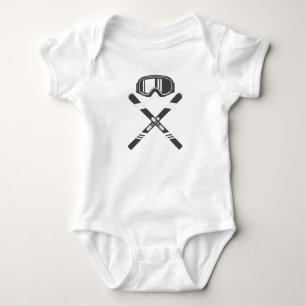 Crossed Ski Baby Bodysuit