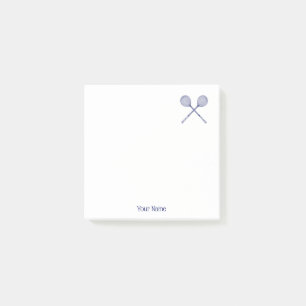 Crossed Squash Racquets Blue Post-it Notes