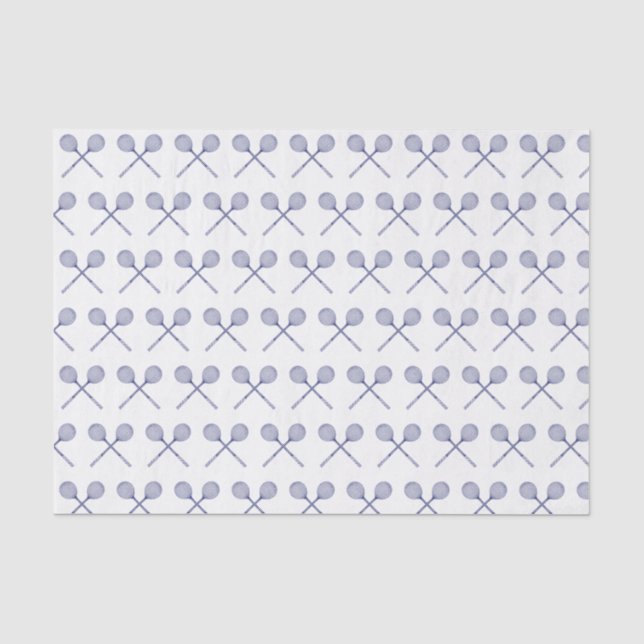 Crossed Squash Racquets Blue Tissue Paper (Front)