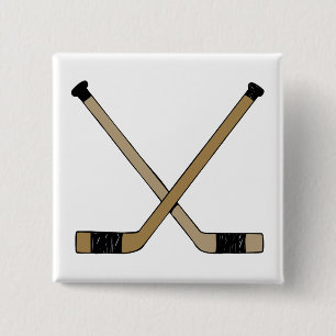 Crossed Sticks 15 Cm Square Badge
