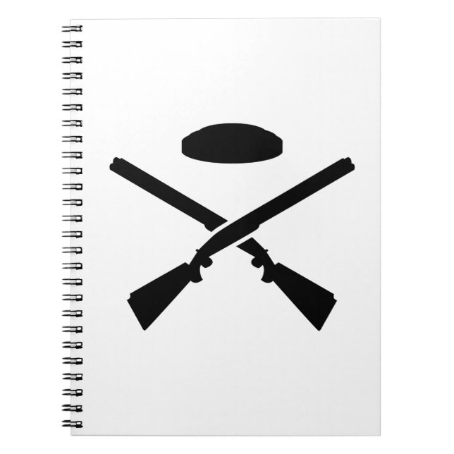Crossed trap shooting shotguns notebook (Front)