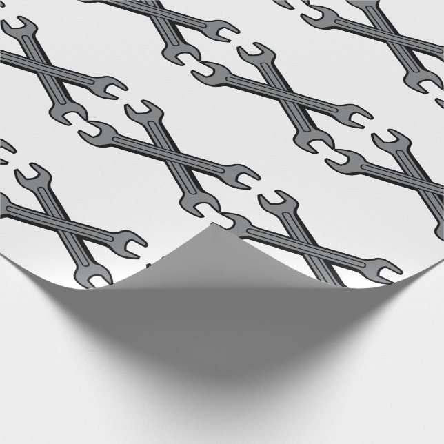 Crossed Wrenches Wrapping Paper (Corner)