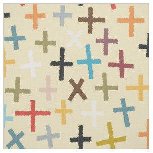 crosses and kisses fabric