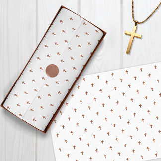 Crosses - Brown Tissue Paper