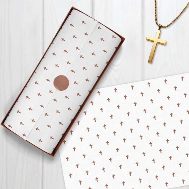 Crosses - Brown Tissue Paper (Crosses - Brown Tissue Paper)