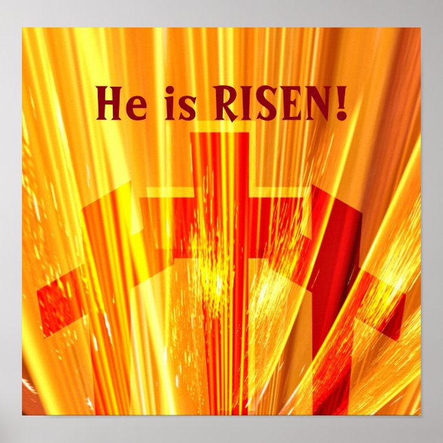 Crosses in golden glow poster (Front)