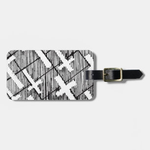 Crosses Pattern Original Art Goth Luggage Tag