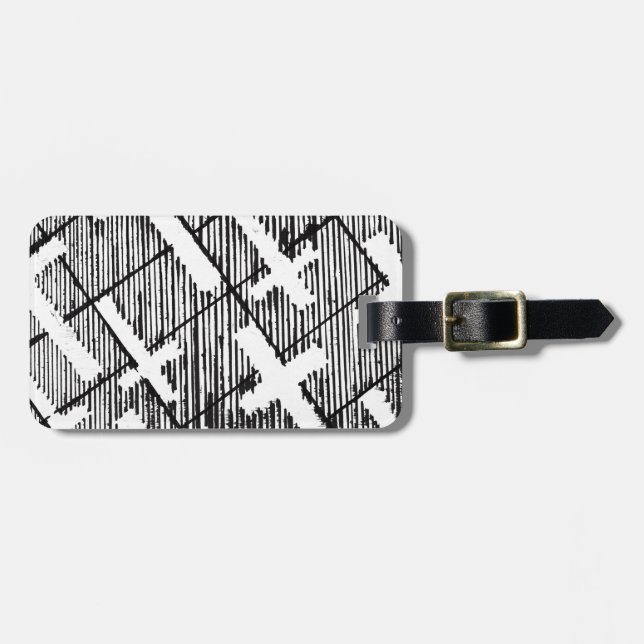 Crosses Pattern Original Art Goth Luggage Tag (Front Horizontal)