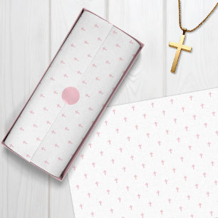 Crosses - Pink Tissue Paper