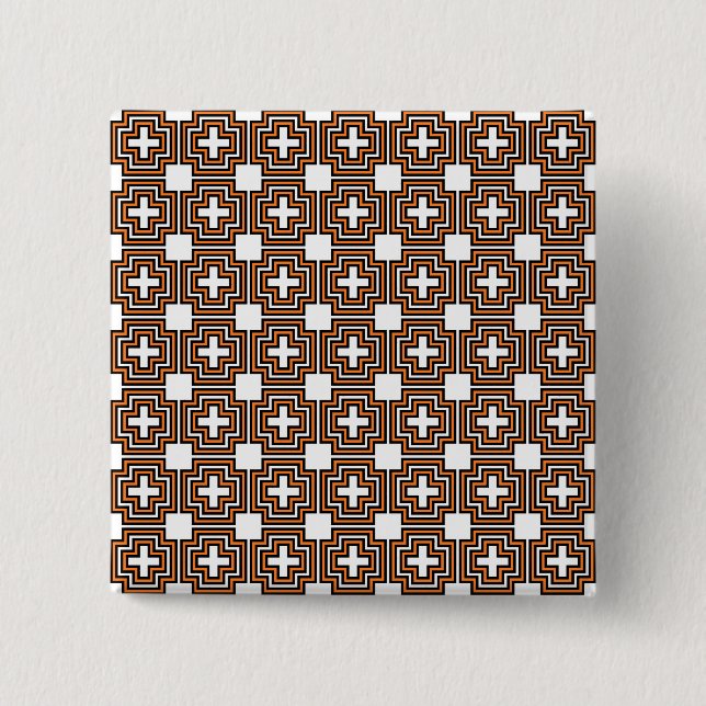 Crosses & Squares 15 Cm Square Badge (Front)