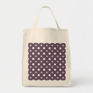 Crosses & Squares Purple - Tote Bag