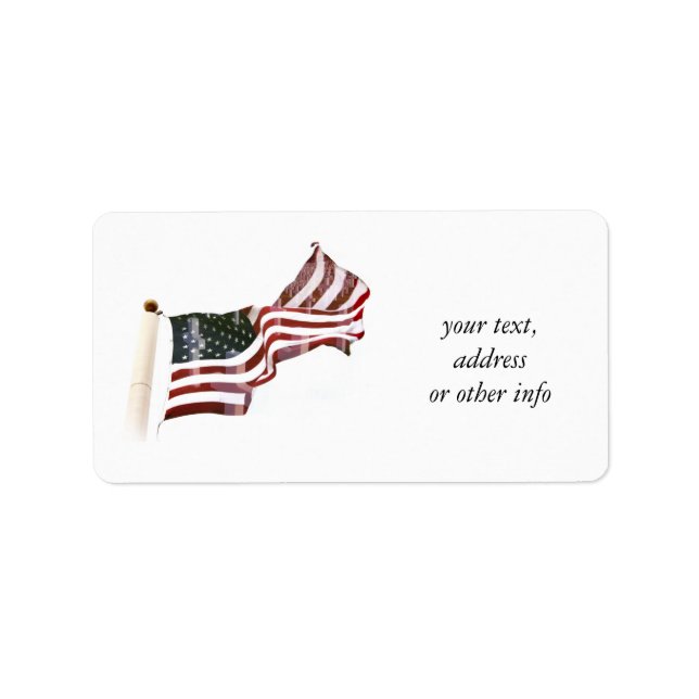 Crosses Within Old Glory - Memorial Day Label (Front)