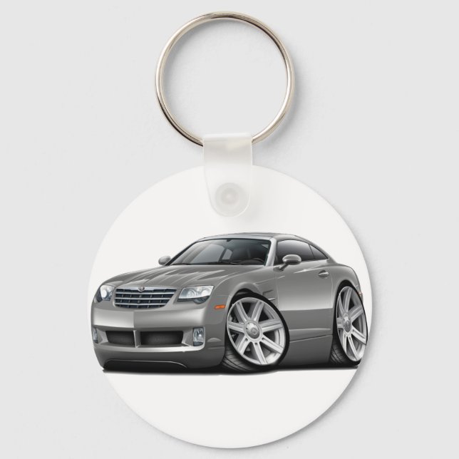 Crossfire Grey Car Key Ring (Front)