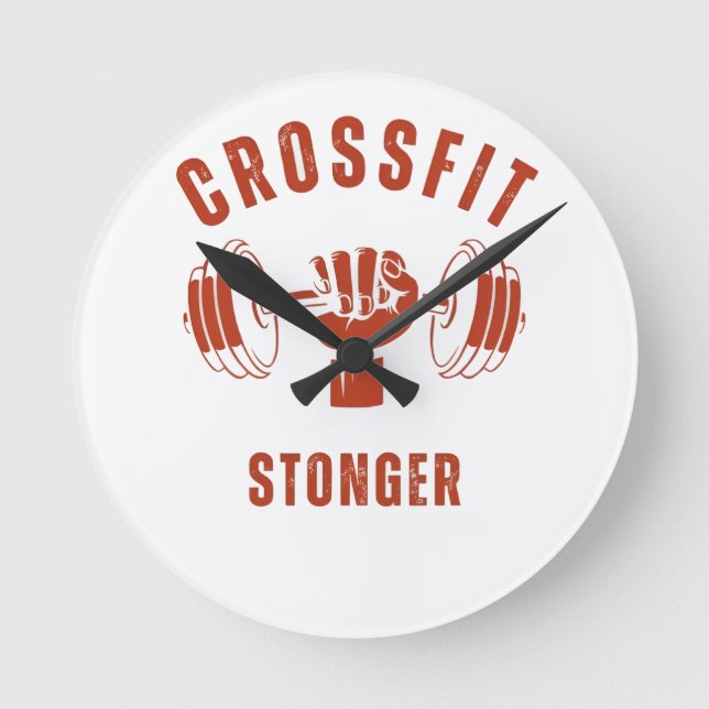 CrossFit Stronger--Power & Strength Mindset Round Clock (Front)