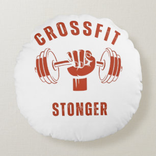 CrossFit Stronger--Power & Strength Mindset Round Cushion