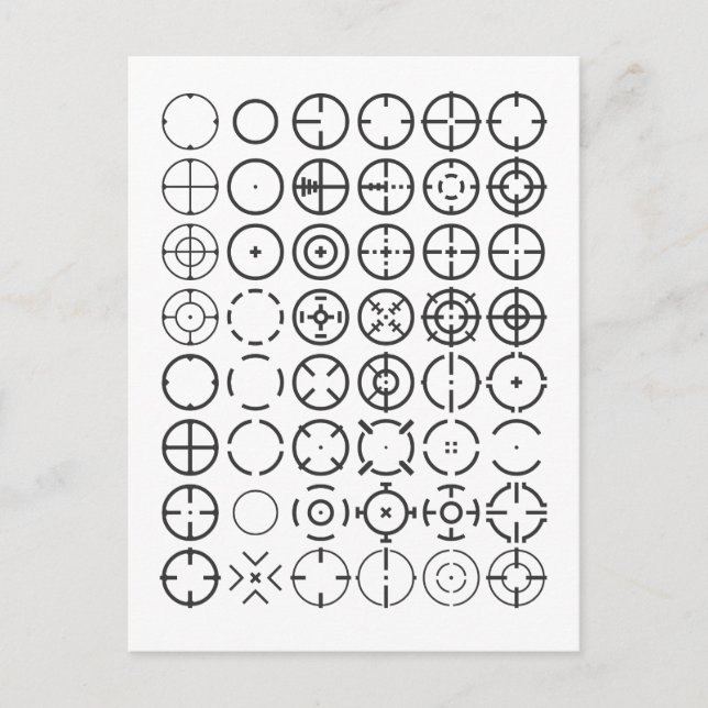 ⌖ Crosshair Reticles Postcard (Front)