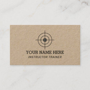 Crosshair Target instructor business card template