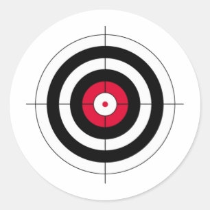 Crosshairs BullsEYE Target Classic Round Sticker