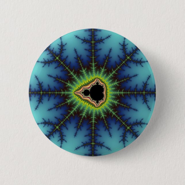 Crosshairs - Fractal 6 Cm Round Badge (Front)
