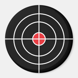 Crosshairs shooting target magnet with bullseye