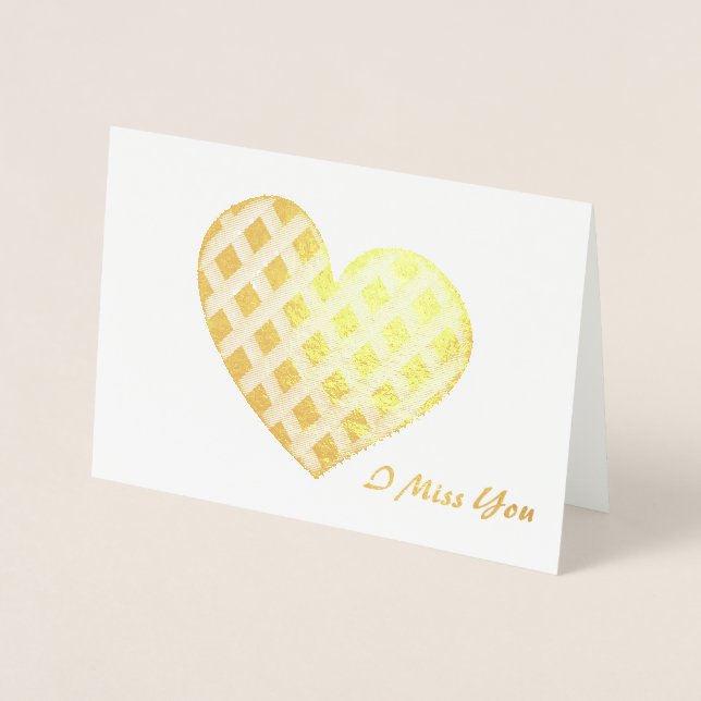 Crosshatch Heart Foil Card (Front)