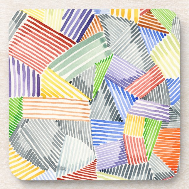 Crosshatch Quilt I Coaster (Front)