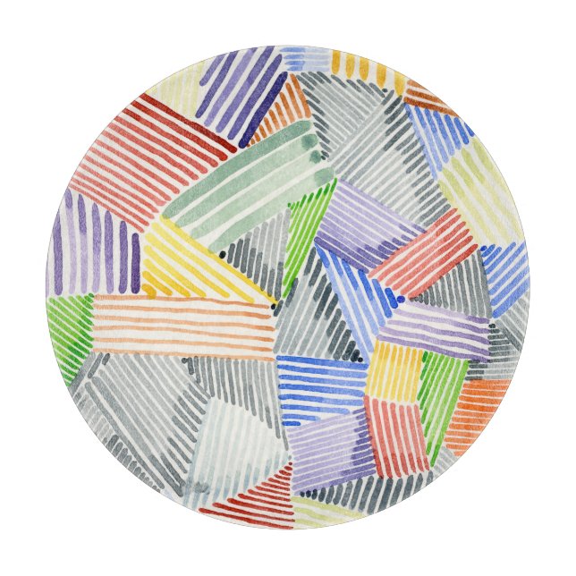 Crosshatch Quilt I Cutting Board (Front)