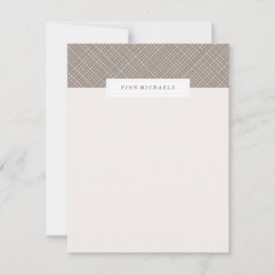 Crosshatch Stationery - Chocolate Card