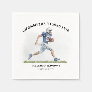 Crossing 50 Yards American Football 50th birthday Napkin