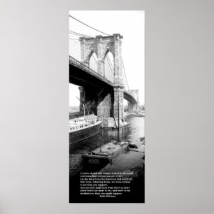 Crossing Brooklyn Ferry New York City & Whitman Poster