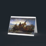 crossing, christmas, george washington, america holiday card<br><div class="desc">Crossing the Delaware for bratwurst.</div>