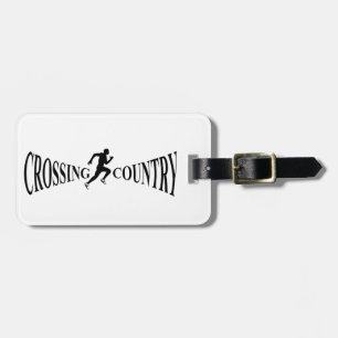 Crossing country luggage tag