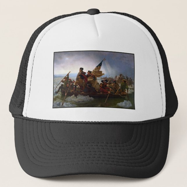 Crossing Delaware 1776: General George Washington Trucker Hat (Front)