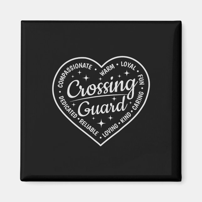 Crossing Guard Definition School Staff Crew Back T Magnet (Front)