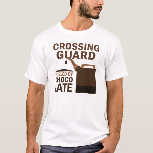 Crossing Guard (Funny) Chocolate T-Shirt (Front)